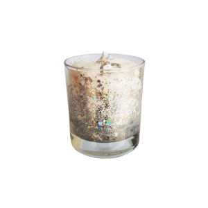 Bougie végétale musc blanc paillette
