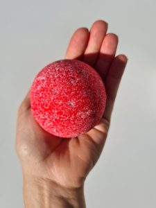 boule de bain fraise d'amour