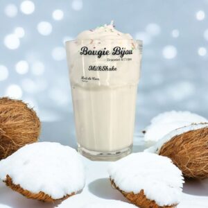 Bougie bijou milkshake strass peau d'ane gourmande lait de coco