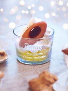 bougie choco noisette verrine peau d'ane gourmande