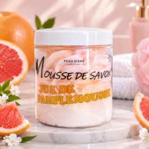 Mousse de savon au pamplemousse rose