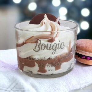 bougie gourmande coulis chocolaté