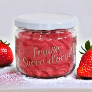 bougie pot chantilly fraise sucre d'orge peau d'ane
