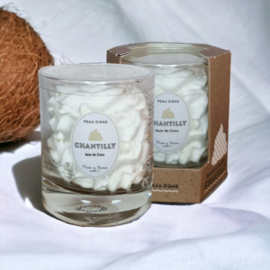 bougie bijou chantilly gourmande noix de coco éclats peau d'ane