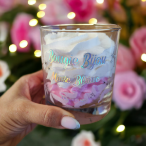 bougie bijou gourmande chantilly musc blanc peau d'ane