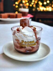 bougie gourmande pécan caramel chantilly peau d'ane