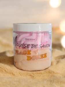 Mousse de savon Peau d'ane plage dorée