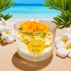 bougie gourmande rose tiaré peau d'ane monoi