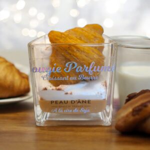 bougie gourmande peau d'ane chantilly bougie bijou croissant au beurre
