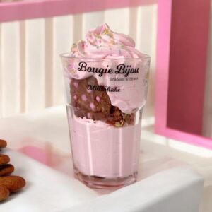 bougie bijou milkshake strass lait fraise peau d'ane gourmande