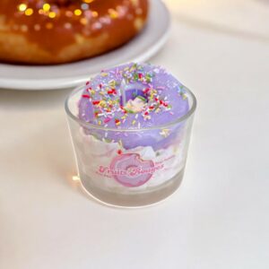 Bougie gourmande Donut Peau d'ane à la cire de Soja nouveauté fruits rouges