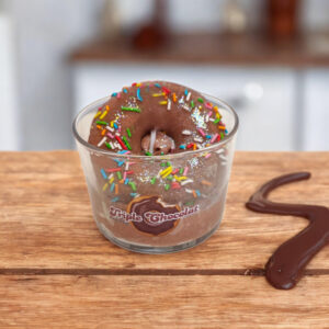 Bougie gourmande Donut Peau d'ane à la cire de Soja nouveauté triple chocolat