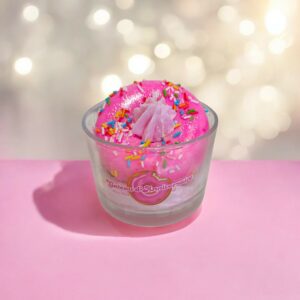 Bougie gourmande Donut Peau d'ane à la cire de Soja nouveauté gateau d'anniversaire birthday cake