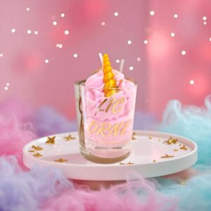 bougie gourmande peau d'ane mini licorne