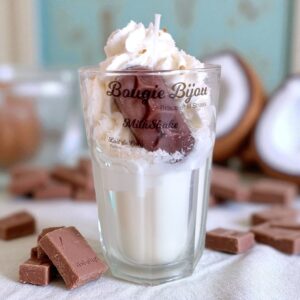 Bougie bijou milkshake noix de coco lait de coco gourmande peau d'ane