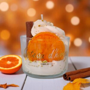 bougie gourmande de noel peau d'ane féérique cannelle orange