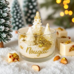 bougie gourmande de noel peau d'ane féérique nougat