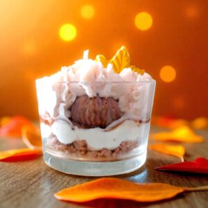 bougie gourmande de noel peau d'ane féérique chataigne caramel