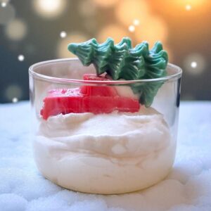 bougie gourmande de noel peau d'ane féérique route enneigée