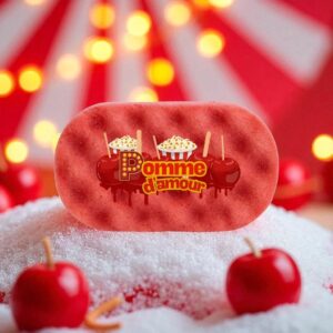 eponge moussante lavante pomme d'amour peau d'ane