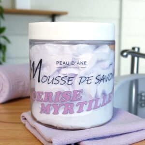 mousse de savon peau d'ane myrtille