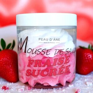 mousse de savon peau d'ane fraise sucrée