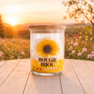 Bougie bijou tournesol
