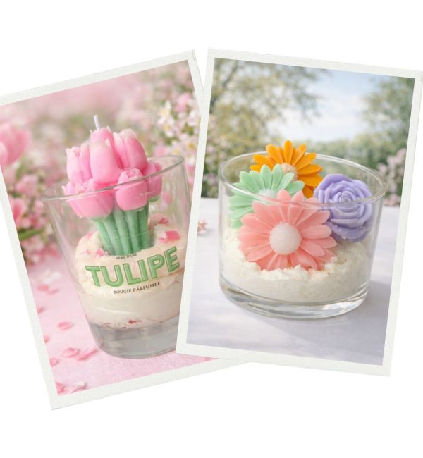 Copie de Copie de Beige Collage Scrapbook Fleuri Couple Montage Photo Portrait (10 x 10 cm) (1)